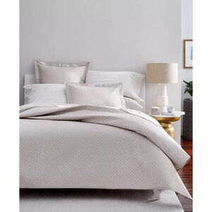 Charter Club Quilted Cotton 3-Pc King Coverlet Set Beige Diamond MSRP $185